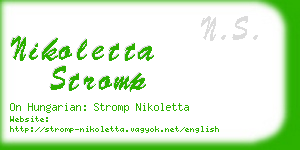 nikoletta stromp business card